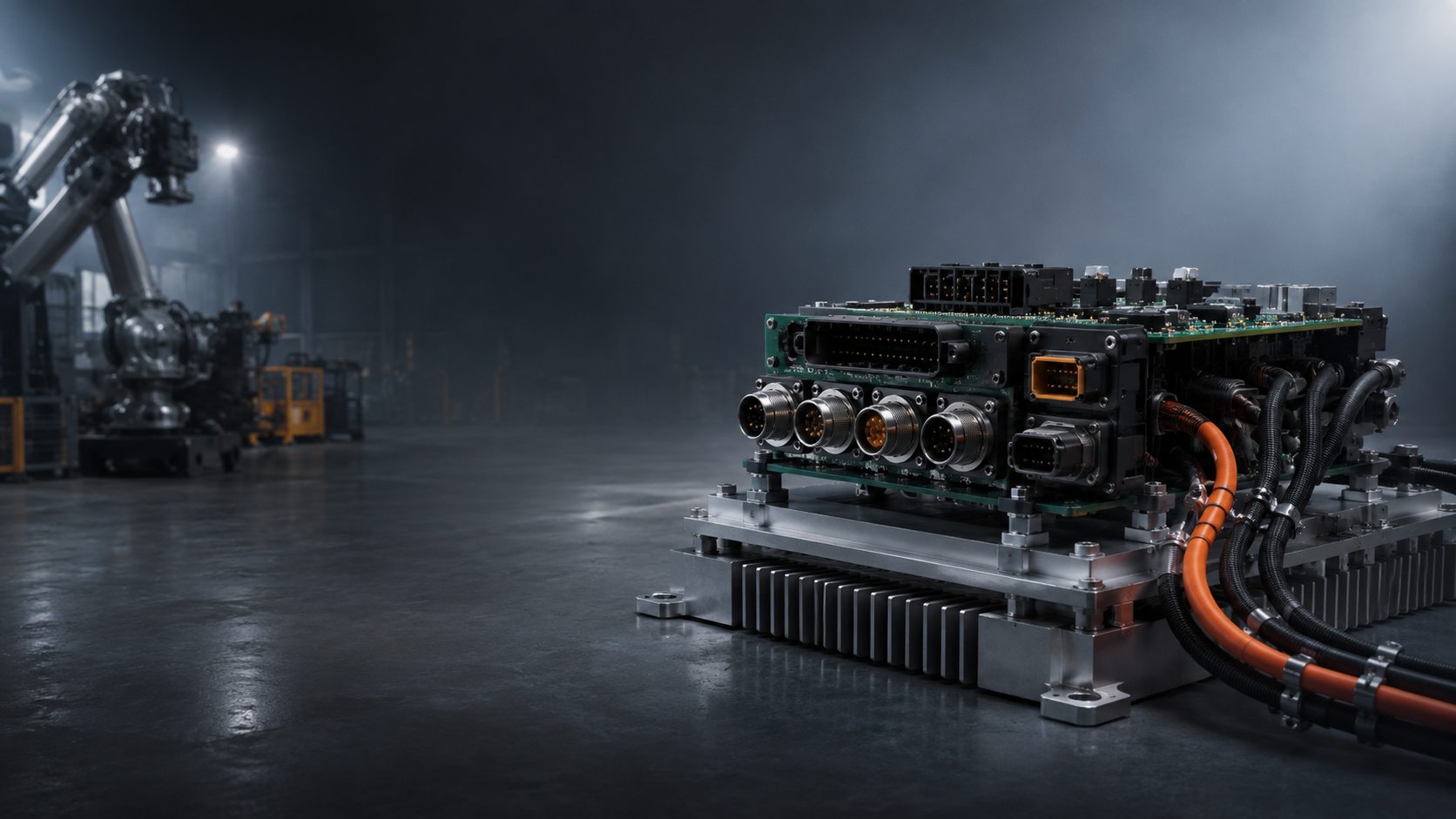 Rugged industrial DC drive control unit with multiple field connectors