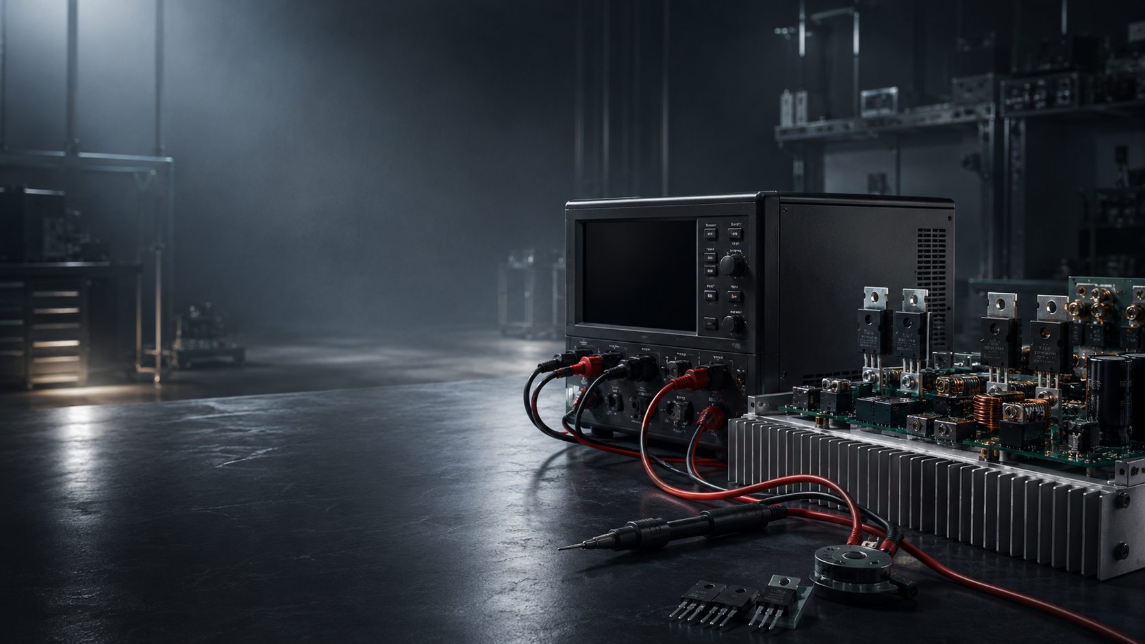 Power semiconductor analyser and laboratory test setup